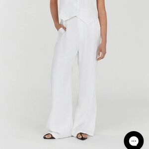 Dissh Norah White Linen Pants